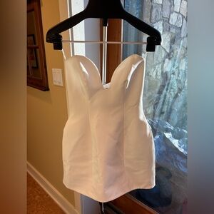Zara White Strapless Dress